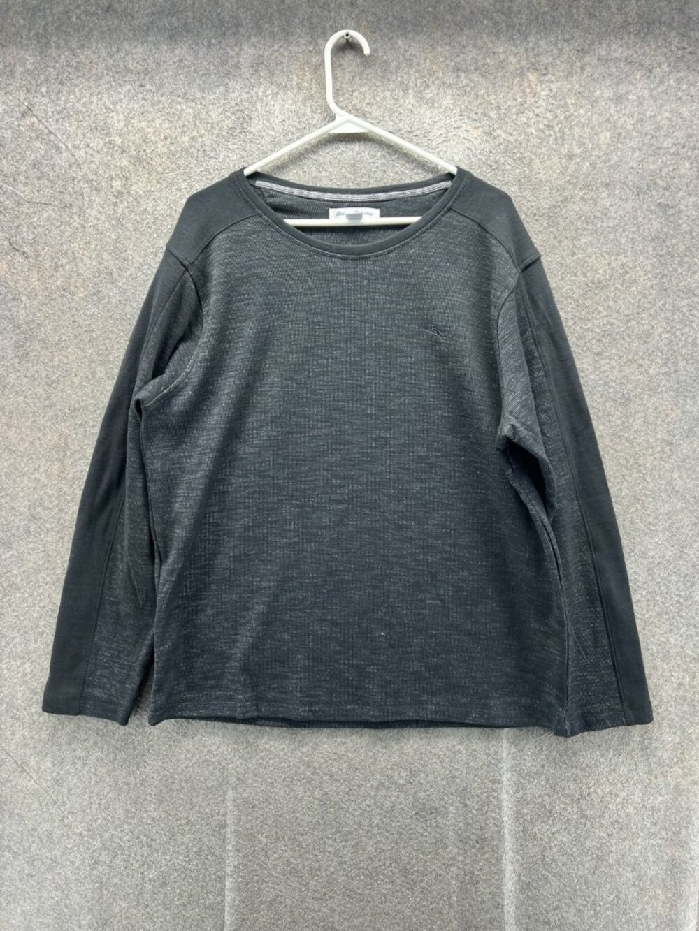 Tommy Bahama Sweatshirt Mens Large Gray Pullover Knit Crewneck Long Sleeve Logo